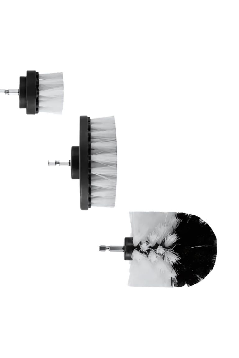 Kit Cepillo Lavado Detailing Taladro X3 Con Broca Limpieza (Cerdas Blandas)